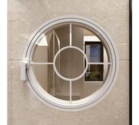 360° Rotating Round Window,Tempered Glass Porthole Window,Metal Pivot Casement Window with Handle,Home Indoor Ventilation Windows Replacement for Kitchen,Bedroom,Warehouses(100CM/39.4IN)