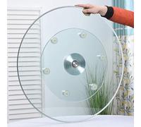 360° Rotating Serving Plate, Glass Lazy Susan Turntable for Dining Table, Silent Smooth Rotation Dinner Tray