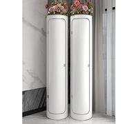 360° Rotating Shoe Cabinet with Intelligent Sterilization 6 Layer Vertical Round Shoe Rack Modern Storage Solution for Entrance White 100cm Height