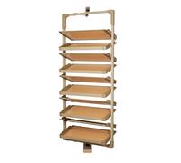 360° Rotating Shoe Rack - Adjustable Pull-Out Closet Organizer Stackable Metal Storage for Small Spaces Vertical Shoe Cabinet Space-Saving Design Black