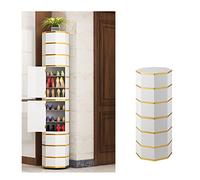 360° Rotating Shoe Rack for Small Spaces Vertical Shoe Storage Narrow Shoe Shelf for Limited Areas Compact Footwear Cabinet Space Saving Design.