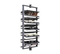 360° Rotating Shoe Rack, Height-Adjustable Stackable Storage Cabinet, 11-Tier Space-Saving Shelf, Organize Footwear, Maximize Closet Space