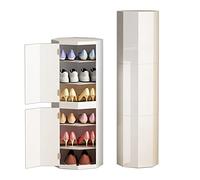 360° Rotating Shoe Rack Space-Saving Shoe Storage Cabinet Octagonal Tower Shoe for Entryway Hallway Living Room and Bedroom - High Capacity Design