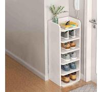 360° Rotating Shoe Rack, Vertical Shoe nizer, Space-Saving Floor Shoe Storage, Modern Simple Design for Narrow Shoes (White, 88cm/34.6in)