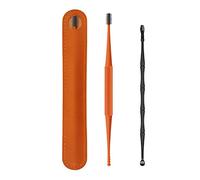 360° Rotating Silicone Ear with Storage Bag for Gentle Ear Wax Removal - Orange/Gray Options, 1PC or 2PC Pack, & Portable Design