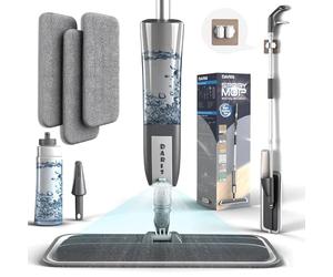 360° Rotating Spray Mop for Floors - 3 Washable Microfiber Pads, 400ml Large Tank, Lightweight Mop with Spray Function for Quick Cleaning Hardwood, Tile, Laminate, Marble, Vinyl