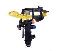 360° Rotating Sprinkler Head Metal Adjustable Irrigation for Garden | Easy screw-on installation fits standard garden hoses Adjustable spray settings for mist or jet 12x11.5x5cm size Black