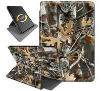 360°Rotating Stand Case for 6" Kindle Paperwhite (10th Generation,2018 Release), PU Leather Folio Cover with Auto Wake/Sleep, Durable Shockproof Protective Case for Men Women, Camouflage Dead Wood