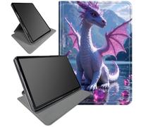 360° Rotating Stand Case for iPad 10th Gen 2022 10.9" and iPad 11th Gen (A16) 2025 11"- Smart Protective Cover with Auto Wake/Sleep,Full-Body Kickstand Case,Pink Crystal Little Dragon