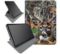 360° Rotating Stand Case for Samsung Galaxy Tab A9 8.7" 2023 2024 2026 SM-X110/X115/X117 & Tab A11- Smart Protective Cover with Auto Wake/Sleep,Full-Body Kickstand Case,Hunting Camouflage Deer