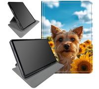 360° Rotating Stand Case for Samsung Galaxy Tab S9 11" Case 2023 /S9 FE 10.9"/S10 FE 2025/S10/S10 Lite- Smart Protective Cover with Auto Wake/Sleep,Full-Body Kickstand Case,Little Dog In The Sunflower