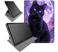 360° Rotating Stand Case for Samsung Galaxy Tab S9 11" Case 2023 /S9 FE 10.9"/S10 FE 2025/S10/S10 Lite- Smart Protective Cover with Auto Wake/Sleep,Dark Wind Halloween Black Cat