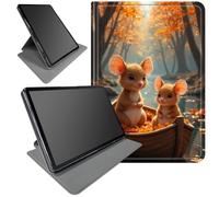 360° Rotating Stand Case for Samsung Galaxy Tab S9 Ultra 14.6" Case 2023 /S8 Ultra 2022/S10 Ultra- Smart Protective Cover with Auto Wake/Sleep,Full-Body Kickstand Case,Blue Butterfly and Purple Daisy
