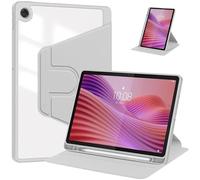 360 Rotating Stand Tablet Case Suitable For Lenovo Tab S10 10.1inch TB311FU 2025 Clear Acrylic Hard Back Shell Cover(Gray)