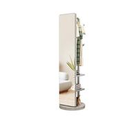 360° Rotating Standing Mirror with Coat Rack and Storage, Solid Wood Design for Bedroom, Living Room, Dressing Room, Multi-Functional Stand, Stylish Home Decor