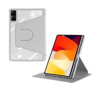 360 ° Rotating Tablet Case Suitable For Xiaomi Redmi SE 11inch 2025 Clear Back Shell Cover With Pen Holder Auto Wake up(Grey)