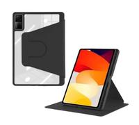 360 ° Rotating Tablet Case Suitable For Xiaomi Redmi SE 11inch 2025 Clear Back Shell Cover With Pen Holder Auto Wake up(Black)
