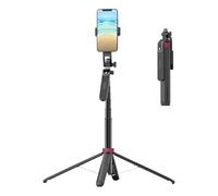 360° Rotating Tripod Selfie Mount with Wireless Remote, Stable Anti-Shake Grip for Vlogging, Travel, Outdoor Sports, Recording, Streaming, and Photography, 11.54 x 2.95 x 1.93 Inches
