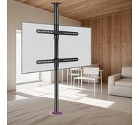 360° Rotating TV Stand with Divider - Stylish Floor Support for 32-75 Inch LCD/LED TVs - Modern Entertainment Center for Living Room & Home Theater Use