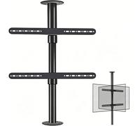 360° Rotating TV Stand with Divider,Stylish Floor Support,Supports Mounting Patterns of 600×400mm,For 37-75 Inch Lcd/LED Tvs, For Living Room & Home Theater Use Max135cm