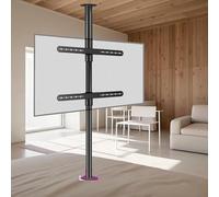 360° Rotating TV Stand with Divider,Stylish Floor Support,Supports Mounting Patterns of 600×400mm,For 37-75 Inch Lcd/LED Tvs, For Living Room & Home Theater Use Max135cm