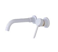 360° Rotating Wall Mounted Bathroom Basin Mixer Tap Concealed White Faucet for Modern Sinks Stylish and Functional Basin Tap for Home Improvement LWX