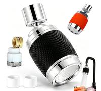 360° Rotating Water Filter Tap for Kitchen Sink, 3 Mode Splash-Proof Facuet Spray Head with 2 Filter Cartridge, Kitchen Hygiene & Water Saving, Universal Tap Adapter Attachment