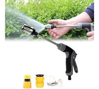 360° Rotating Waterblitz Pressure Washer, High-Pressure Nozzle, with Long Rod & 3* Plastic Joints,Spray 6-10 Meters,Equipped with Metal Joints,for All Hoses (1PCS)