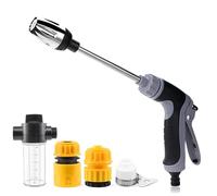 360° Rotating Waterblitz Pressure Washer,High Pressure Nozzle with Long Rod and 3Pcs Plastic Joints Garden Hose Various Spray Effects for All Hoses