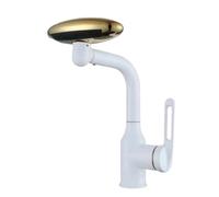 360° Rotating Waterfall Faucet - Multi-Functional Hot & Cold Mixer Tap with 4 Spray Modes for Kitchen & Bathroom - Stylish White Design