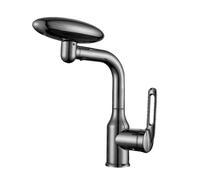 360° Rotating Waterfall Faucet with 4 Spray M Hot & ColSink Mixer Tap Metal Grey Bathroom Basin Fixture Multifunctal Washroom tial