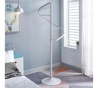 360° Rotating White Metal Clothing Rack for Bedrooms Living Rooms and Stores Portable and Heavy Duty Freestanding Garment Display Rack