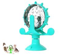 360° Rotating Windmill,Interactive Cat Food Treats Dispenser Toy, Fun Cat Spinning Windmill Treat Dispenser for Pets,Suitable for small pets (blue)