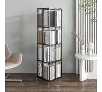 360° RotatingTower 4Tier Corner Shelf nizer for Smals Swivel Bookcase andRack Modern Book nizer in Black