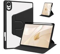 360 Rotation Clear Acrylic Ultra-thin Cover Suitable For Huawei MatePad 12X/MatePad Air 12 2024 With Pen Holder Stand Case(Black,MatePad 12X 2024)