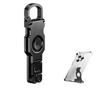 360° Rotation Foldable Phone Stand & Fidget Spinner, Aluminium Portable Keychain Grip Phone Holder for Desk, Gym, Office,Travel