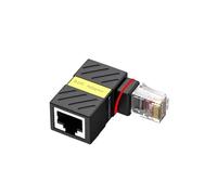360° Rotation Gigabit RJ45 Network Adapter 90 Degree Right Angle Elbow Network Connector Universal RJ45 Male to Female Converter