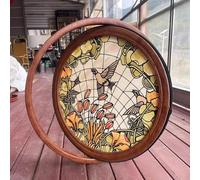 360° Rotation Home Tempered Glass Round Window, Indoor Commercial Hotel Rotating Metal Window, Lighting Round Windows with Handle, Modern Ventilation Decorative Windows.