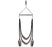 360° Rotation Indoor Swing Unlock New Posture Sex Swing Couple Flirting Hammock Can Load 600 Pounds Includes Triangular Frame and Metal Hook Silver Leopard