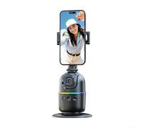 360 Rotation Phone for gimbal for stabilizer with Face Tracking & Remote Shutter - Portable Foldable Tripod for Smartphone Vlog Filmmaking Travel Black 22cm(P03)