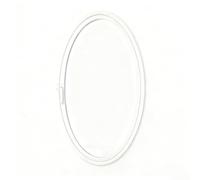 360° Rotation Round Window,Flush Mount Aluminum Porthole Windows,Household Pivot Casement Window,Tempered Glass Ventilation Shed Window for Kitchen,Bedroom,Basement(White1,60cm*30cm/24in*12in)