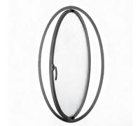 360° Rotation Round Window,Flush Mount Aluminum Porthole Windows,Household Pivot Casement Window,Tempered Glass Ventilation Shed Window for Kitchen,Bedroom,Basement(Black2,60cm*30cm/24in*12in)