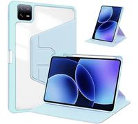 360 Rotation Stand Cover Suitable For Xiaomi Pad 8/MiPad 8 Pro 12.1inch 2025 With Pen Holder Hard Clear Acrylic Back Shell(Ice blue,For Xiaomi Pad 8)