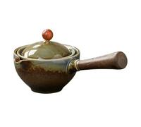 360 Rotation Tea Maker and Infuser Ceramic Tea Cup for Puer Porcelain Chinese Gongfu Tea Cup Flowers Exquisite Shape (08)