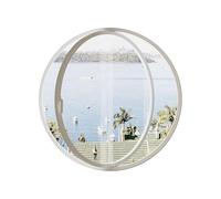 360° Round Rotating Tempered Glass Window for Home Decor - Ideal for Bathrooms, Kitchens, and Living Rooms