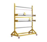 360° Sliding Bubble Wrap Slitting Frame, Freestanding Manual Cushion Packaging Frame, The Height Of The Crossbar Is Adjustable(Gold/C,180X60X160 CM)