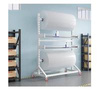 360° Sliding Bubble Wrap Slitting Frame, Freestanding Manual Cushion Packaging Frame, The Height Of The Crossbar Is Adjustable(White/C,150X60X160 CM)