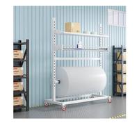 360° Sliding Bubble Wrap Slitting Frame, Freestanding Manual Cushion Packaging Frame, The Height Of The Crossbar Is Adjustable(White/E,150X60X160 CM)