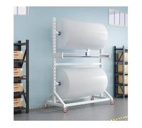 360° Sliding Bubble Wrap Slitting Frame, Freestanding Manual Cushion Packaging Frame, The Height Of The Crossbar Is Adjustable(White/B,120X60X160 CM)