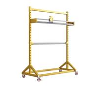 360° Sliding Bubble Wrap Slitting Frame, Freestanding Manual Cushion Packaging Frame, The Height Of The Crossbar Is Adjustable(Gold/A,180X60X160 CM)
